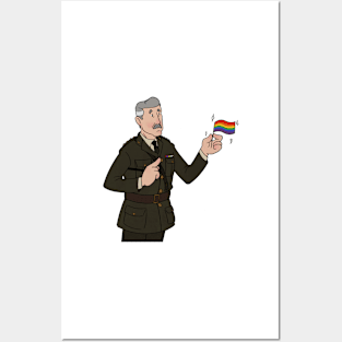 Captain With Pride Flag - BBC Ghosts Posters and Art